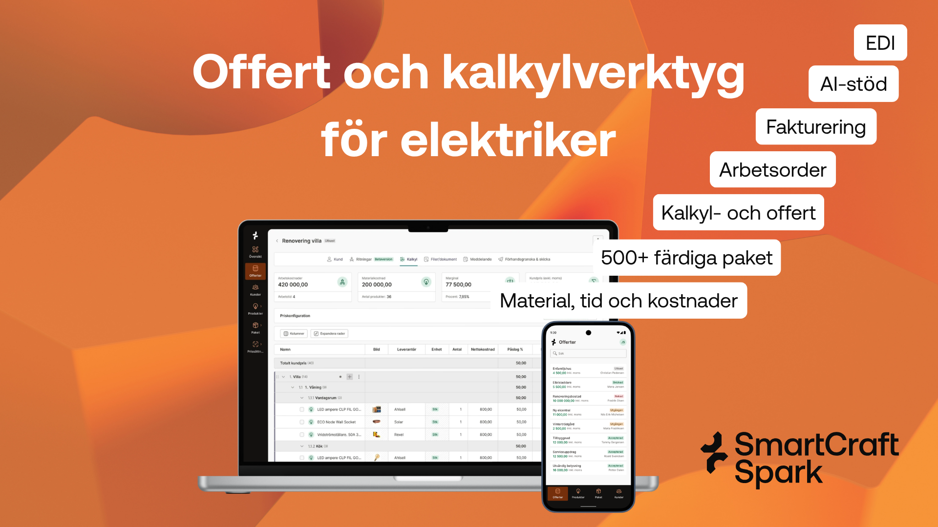 Smartcraft - offert och kalkylverktyg för elektriker